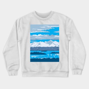 Chigmit Mountains in Lake Clark National Park in Alaska WPA Poster Art Crewneck Sweatshirt